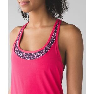 Lululemon Minimalist Tank Pink Boom Juice Racerback Built-in Bra Size  2/XS